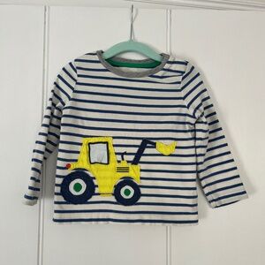 Baby Boden Long Sleeve Applique Contruction Shirt